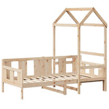 Day Bed with Roof without Mattress 90x190 cm Single Solid Wood 3282280
