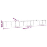 Garden Raised Bed Galvanised Steel 440x80x36 cm Green 318933