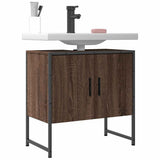 Bathroom Sink Cabinet Brown Oak 60x33x60 cm Engineered Wood 842460