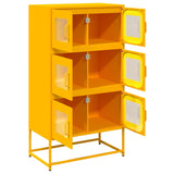 ZNTS Highboard Mustard Yellow 68x39x123 cm Steel 853353