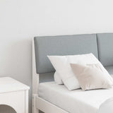 Upholstered Headboard Light Grey 120 cm Solid Pine Wood 879133
