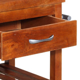 282753 Kitchen Trolley 100x48x89 cm Solid Acacia Wood