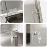 Parcel Drop Box Silver 44.5 x 29 x 110.5 cm Stainless Steel 874930
