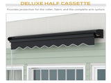 3 x 2.5m Electric Awning with LED Light, Aluminium Frame Retractable Awning Sun Canopies for Patio T3398P317657