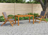 3-Piece Garden Dining Set 3 pcs Natural Solid Acacia Wood 3434603