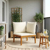 Garden Corner Sofa with Cushions Solid Acacia Wood & Rope 42022062