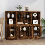Highboards 3 pcs Smoked Oak Engineered Wood 3185308
