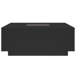 ZNTS Coffee Table with Infinity LED Black 100x100x40 cm 3284043