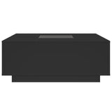 ZNTS Coffee Table with Infinity LED Black 100x100x40 cm 3284043