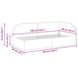 Corner Bed Frame with Headboard Blue 90 cm x 190 cm Velvet 42016635
