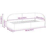 Corner Bed Frame with Headboard Yellow 90 x 190 cm Velvet 42016642