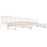 Daybed with Trundle and Drawers without Mattress White 90x200 cm 3302222