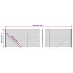 Wire Mesh Fence with Flange Anthracite 2.2x10 m 154295