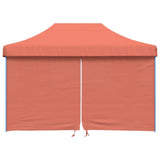 Foldable Party Tent Pop-Up with 4 Sidewalls Terracotta 4005029