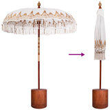 Balinese Parasol with Base 2 pcs Cream 3433018