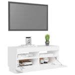 ZNTS TV Cabinet with LED Lights White 80x35x40 cm 804445