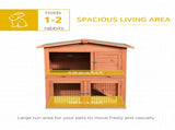 Rabbit Hutch Outdoor Guinea Pig Hutch 2-Tier Bunny Cage with No-Leak Tray 100.5 x 55 x 101 cm T3398P547956