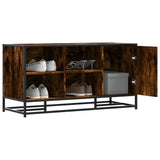 Shoe Bench Smoked Oak 100x40x53.5 cm Engineered Wood and Metal 849216