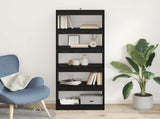 Book Cabinet Black oak 60 x 30 x 166 cm Engineered wood 880461