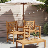 Garden Outdoor Chairs 152 x 63 x 89 cm Solid Teak Wood 42001958