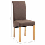 Dining Chairs 4 pcs Brown Fabric 249274