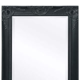 243682 Wall Mirror Baroque Style 100x50 cm Black