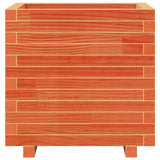 Garden Planter Wax Brown 50x50x49.5 cm Solid Wood Pine 847355