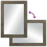 Bathroom Mirror Grey 50x3x70 cm Solid Wood Mango 4017715