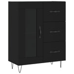 Highboard Black 69.5x34x180 cm Engineered Wood 3189502