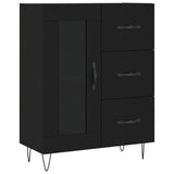 Highboard Black 69.5x34x180 cm Engineered Wood 3189502