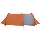 Camping Tent Tunnel 4-Person Orange Waterproof 94396