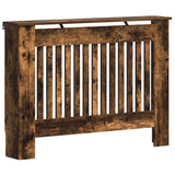 Radiator Cover Smoked Oak 112 x 19 x 81.5 cm Engineered Wood 884108