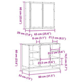 2 Piece Bathroom Furniture Set Sonoma Oak Engineered Wood 3300911