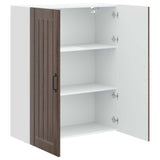 Wall Cabinet LUCCA Brown Oak 80 x 31 x 100 cm Engineered Wood 885152