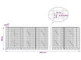 Gabion with 3.5 mm Wire and 5x10 cm Mesh 350x10x100 cm 3462529