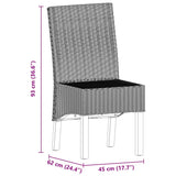 Dining Chairs 2 pcs Brown Natural Rattan 243236