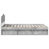 Bed Frame Concerte Grey 135 x 190 cm Solid Pine Wood 3412910