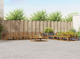 Outdoor Sofa Set 8 pcs Natural Solid Acacia Wood 3367307