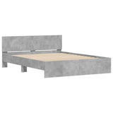 Bed Frame Concrete grey Engineered wood, Plywood King Size 3207605