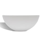 Bathroom Basin with Mixer Tap Ceramic Round White 275494
