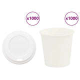 Paper Coffee Cups with Lids 1000 pcs 4oz 100ml 3325215