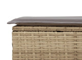 9 Piece Garden Dining Set with Cushions Mix Beige Poly Rattan 3211320