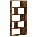 Bookcase 5-Tier Smoked Oak 80.5x23.5x162.5 cm Engineered Wood 852775