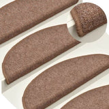 Carpet Stair Treads 15 pcs Brown 56x17x3 cm 322366