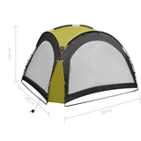 Party Tent with LED and 4 Sidewalls 3.6x3.6x2.3 m Green 92237