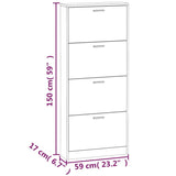 Shoe Cabinet Grey Sonoma 59x17x150 cm Engineered Wood 342524