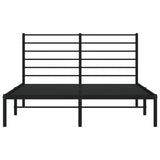 Metal Bed Frame without Mattress with Headboard Black 120x200cm 352317