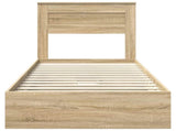 Storage Bed with Drawer Sonoma Oak 90 x 200 cm Engineered Wood 3409944