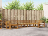 Outdoor Sofa Set 7 pcs Natural Solid Acacia Wood 3366922