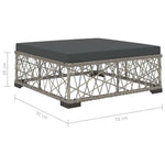 5 Piece Garden Lounge Set with Cushions Poly Rattan Grey 46813